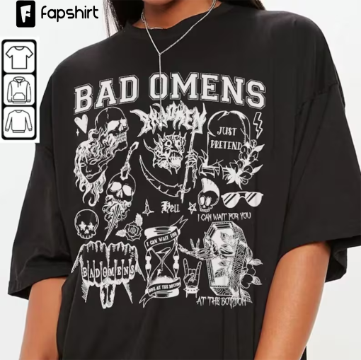 Vintage Bad Omens Doodle Art T Shirt, Retro Bad Omens Album Lyric Art Unisex T Shirt, Bad Omens Tour 2023 Cotton T Shirt