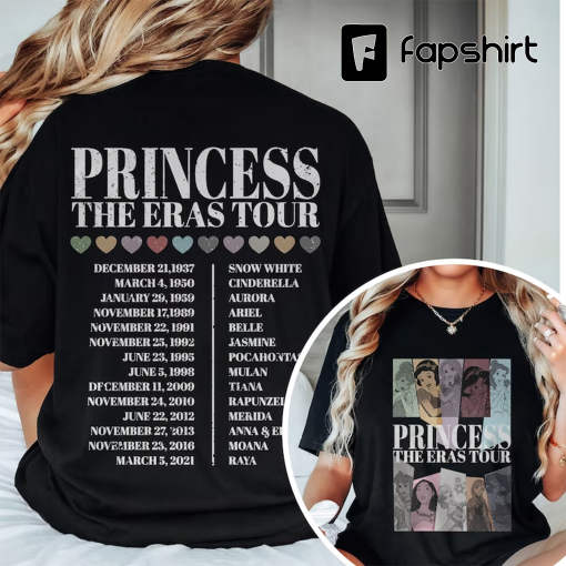 Princess Eras Tour Shirt, Disney Princess Shirt, Disney Princess Characters Shirt, Disney Girl Trip Shirt, Disney World Shirt, Disney Shirt