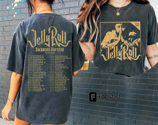 Jelly Roll 2023 Tour Shirt, Jelly Roll Backroad Baptism 2023 Tour Shirt, Jelly Roll 2023 Tour Shirt, Jelly Roll Backroad Baptism 2023 Tour