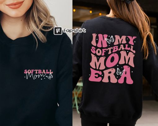 In My Softball Mom Era Sweatshirt Softball Mom Sweatshirt Softball Mom Crewneck Softball Mom Sweater Softball Mom Shirt Softball Mama Gift