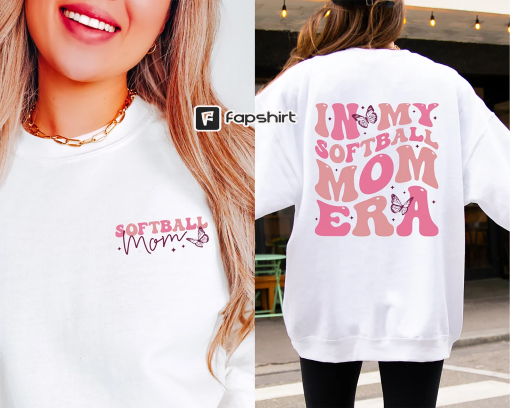 In My Softball Mom Era Sweatshirt Softball Mom Sweatshirt Softball Mom Crewneck Softball Mom Sweater Softball Mom Shirt Softball Mama Gift