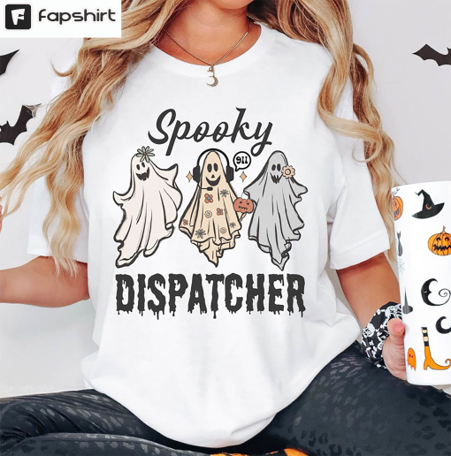 Dispatcher Halloween Shirt, Spooky Halloween Short Sleeve Tee Top