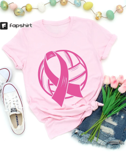 Breast Cancer Awareness Volleyball Shirt,Cancer Support Shirt,Matching…