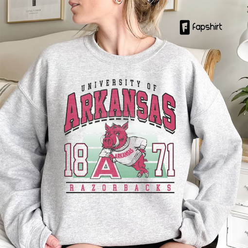 Vintage 90s Arkansas Football Sweatshirt, Arkansas Football Shirt, Arkansas-Razorbacks Mascot Sweatshirt, Gift For Fans, NCAA Football Shirt