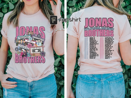 Jonas Brothers T Shirt, Jonas Brothers Tour Shirt, Concert 2023 Retro Sweatshirt, Jonas Brothers Cassette Hoodie, Jonas Brothers Concert Tee