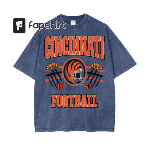 Cincinnati Bengals Vintage 90’s Snow Washed Tshirt, Unisex Football Tee, Bengals Fan Shirt, Cincinnati Ohio, Who Dey, Joe Burrow Inspired