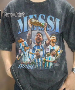 Vintage Wash Lionel Messi Argentina T-shirt, Vintage…