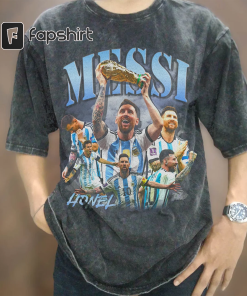 Vintage Wash Lionel Messi Argentina T-shirt, Vintage…