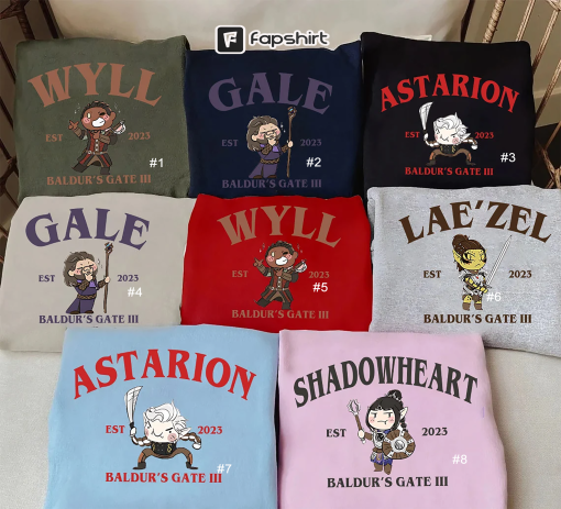 Baldur’s Gate 3 Characters Shirt. Honk Shirt, Outdoor Adventure Tee, Fantasy and Gaming Apparel, BG3 Karlach Shadownheart Merch