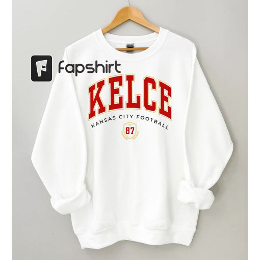 Travis Kelce Football Crewneck, Travis Kelce Sweatshirt, Football Fan Tee, Gift for Girlfriend or Wife, Kansas City