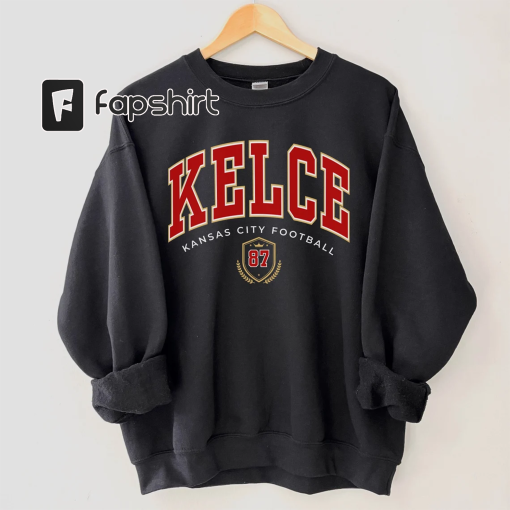 Travis Kelce Football Crewneck, Travis Kelce Sweatshirt, Football Fan Tee, Gift for Girlfriend or Wife, Kansas City