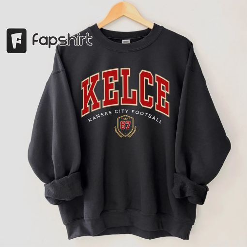 Travis Kelce Football Crewneck, Travis Kelce Sweatshirt, Football Fan Tee, Gift for Girlfriend or Wife, Kansas City