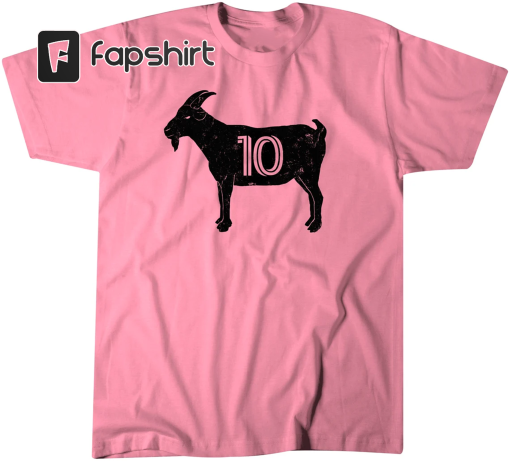 GOAT 10 – Vintage Pink T-shirt – Official Goat Gear – Miami Soccer