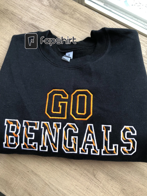 Cincinnati Bengals embroidered Sweater Unisex Gifts bengals who dey Custom Unique football Crewneck trendy cozy sweatshirt Burrow Super bowl