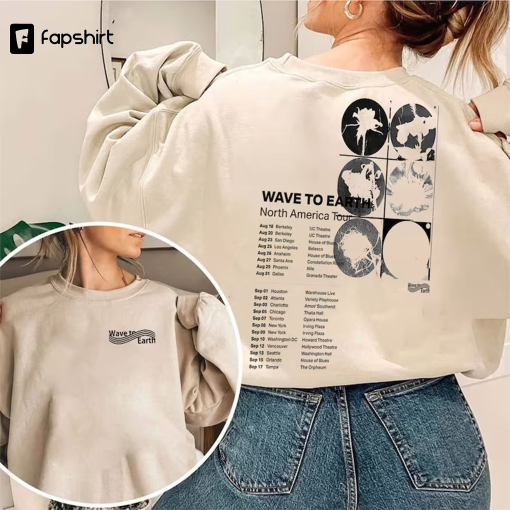 Wave To Earth North America Tour Shirt, W2e Shirt, Wave To Earth Tour 2023 Sweatshirt, Wave To Earth Kpop Merch, Wave to Earth Band Hoodie