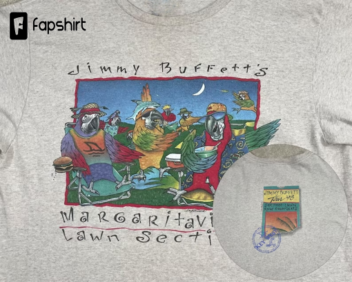 Vintage 1998 Jimmy Buffett Lawn Section Concert T Shirt, Vintage Jimmy Buffett Shirt , Jimmy Buffett Vintage Shirt, Parrot tour 90s