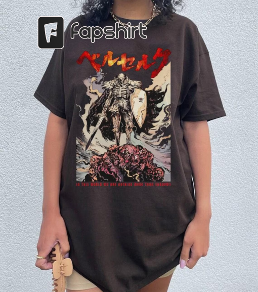 Skull Knight SK Warrior Anime Manga T-Shirt, Japanese Shirt, Cool Anime Gift, Graphic Tees