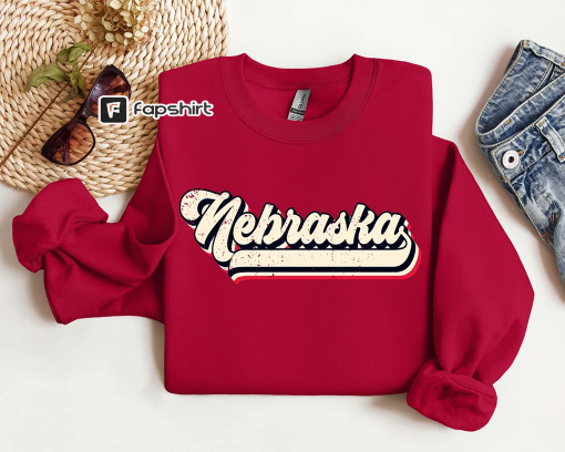 Vintage Nebraska Sweatshirt, Nebraska Crewneck, Nebraska Shirt, Nebraska Game Day Shirt, Nebraska Football, Retro Nebraska Sweatshirt