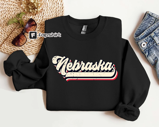 Vintage Nebraska Sweatshirt, Nebraska Crewneck, Nebraska Shirt, Nebraska Game Day Shirt, Nebraska Football, Retro Nebraska Sweatshirt