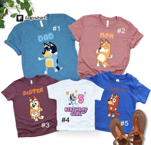 Bluey Birthday Party Shirts, Bluey Theme Shirts, Bluey Matching Tees, Bluey Family Shirts, Bluey Shirt, Kids Bluey T shirts, Bluey Adult Tee