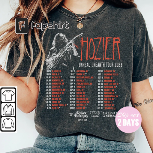 Hozier Music Shirt, Unreal Unearth Tour 2023 Sweatshirt, Hozier Concert Vintage Retro Music Unisex Gift Bootleg Hoodie