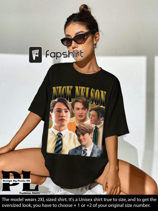 NICK NELSON Shirt | Nick Nelson Homage T-Shirt | Kit Sebastian Connor English Actor Vintage Retro Merch | Funny Heartstopper Tees Fans Gift