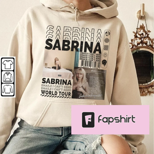 Sabrina Carpenter Music Shirt, 90s Y2K Merch Vintage Tour 2023 Tickets Album Emails I Can’t Send PNG Gift For Fan