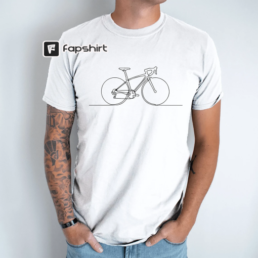 Minimalistic Bicycle Unisex Tshirt | Cotton Shirts, Boys, DTG Printed Shirt, Gifts