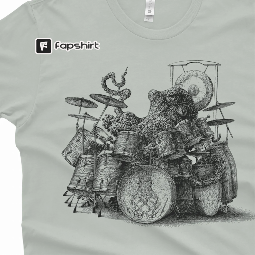 Octopus Playing Drums Shirt – Octopus Men’s Shirt – Octopus T-Shirt Gift – Drummer Gift Octopus Shirt Drum Player Shirt Drummer Shirt