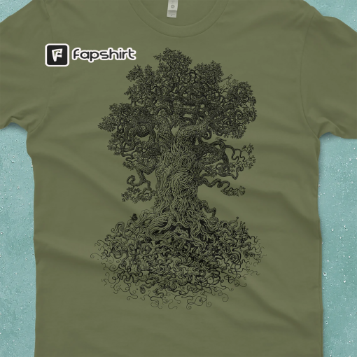 Tree Shirt – Gnarled Tree Tshirt – Men’s Graphic Tee – Tree of Life – Scatterbrain Tees – Cool Gifts