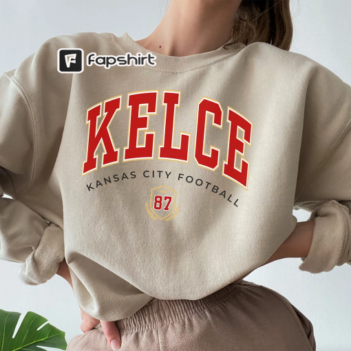 Travis Kelce Football Crewneck, Travis Kelce Sweatshirt, Football Fan Tee, Gift for Girlfriend or Wife, Kansas City