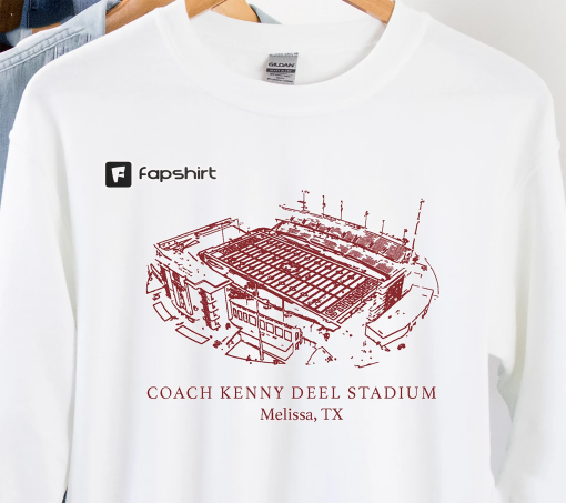 Coach Kenny Deel Stadium Sweatshirt, Melissa Football Stadium Shirt, Melissa High Stadium Long Sleeve tshirt, Kenny Deel Stadium Crewneck