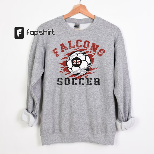 Custom Soccer Sweatshirt, Personalized Soccer Mom Crewneck, Soccer Fan Pullover, Soccer Number Sweatshirt, Custom Soccer Team Tee