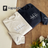 personalised matching his and hers sweatshirts, wifey hubby bride groom, wedding, anniversary couple gifts embroidered sweatshirt hoodie