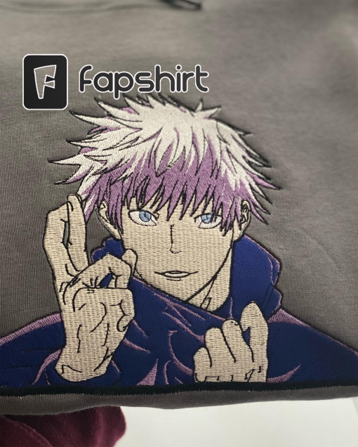 Gojo Satoru Anime lover shirt, Anime Gift, anime fans tee, vintage t shirt, jujutsu kaisen tshirt, vintage  embroidered  crewneck