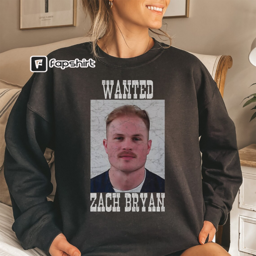 Zach Bryan Mugshot Sweatshirt, Zach Bryan Mugshot Sweatshirt, Zach Bryan Crewneck, Zach Bryan Arrested Crewneck, Wanted Zach Bryan Crewneck