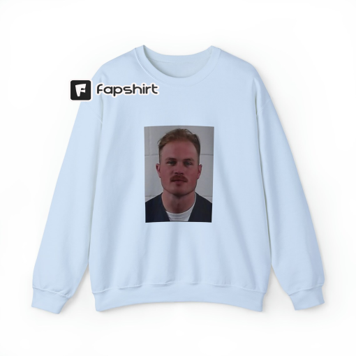 Zach Bryan Mugshot Crewneck, Zach Bryan Sweatshirt, Zach Bryan Shirt, Zach Bryan mugshot merch