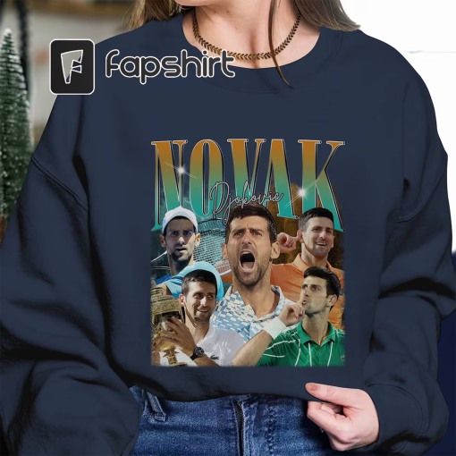 Novak Djokovic Vintage Graphic T Shirt, Novak Djokovic Homage TV Shirt, Novak Djokovic Bootleg Rap Shirt, Graphic Tees For Women Trendy