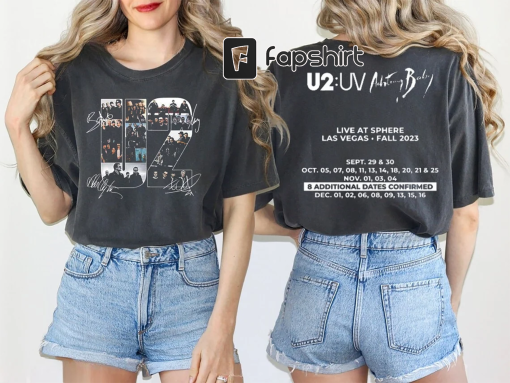 Comfort Color Fall Tour 2023 Rock Band U2 Shirt, Achtung Baby Live At Sphere U2 Band Shirt, Signature U2 Shirt, U2 Band Concert Tee