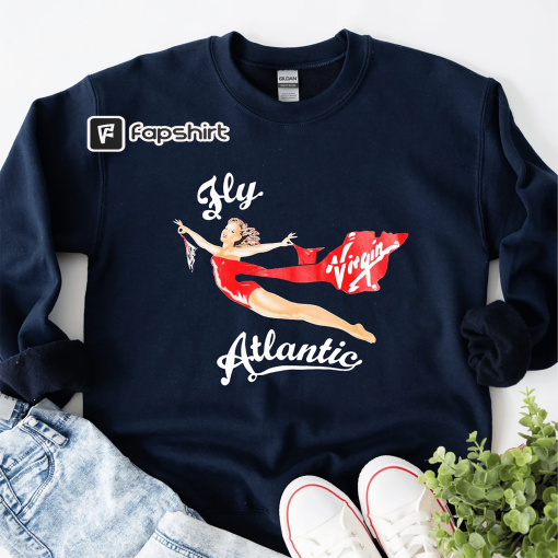 Princess Diana Fly Atlantic Navy Sweatshirt, Princess Diana, Princess Diana Sweatshirt, Princess Diana Fly Atlantic, Princess Di Gift