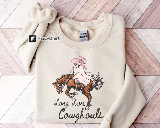 Long Live Cowghouls Sweatshirt, Western Halloween Shirt, Cowboy Ghost Shirt, Halloween Gift, Cowgirl Halloween Shirt, Spooky Cowboy Shirt