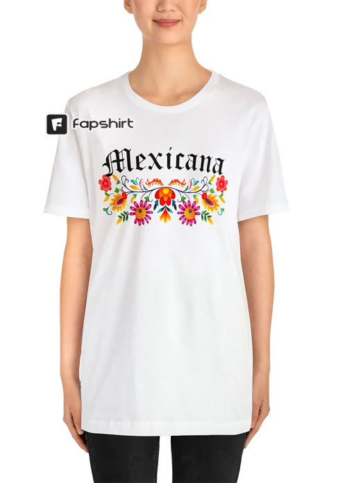 Mexicana floral shirt,Playeras Mexicanas,Mexico shirt folk,Mexicana flowers shirt,Mexican shirts,Hispanic heritage month,Mexicana tshirt