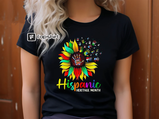 Hispanic Heritage Month Flower Shirt, Hispanic Heritage Shirt, Latina Tee, Hispanic Tee, Latin America Tee, Countries Flags Celebration Tee