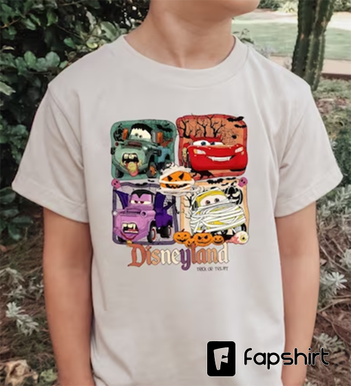 Disney Truck or Treat Shirt, Disney Cars Halloween Shirts, Disney Pixar Cars Happy Hallo-Wheel, Spooky Lightning McQueen, Halloween Party