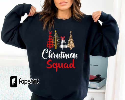 Matching Christmas Squad Tshirt UK, Family Christmas Crew Shirt for Women Men, Christmas Tree TShirt, Christmas Gifts for Friend