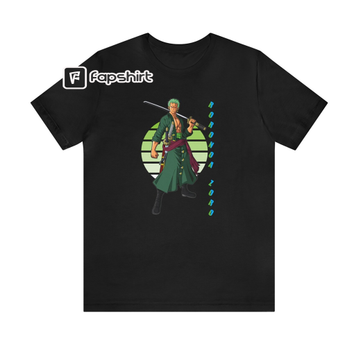 One Piece ZORO Vintage Anime Graphic T SHIRT, Unisex Classic Fit Crewneck Tee: 8 different colours available