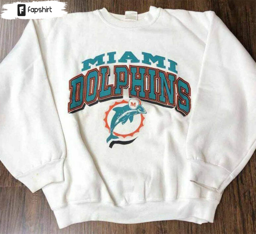 Vintage NFL Miami Football Crewneck Sweatshirt, Football Shirt, University Of Miami Shirt, Miami Game Day T-Shirt, Vintage NFL Sweatshirt