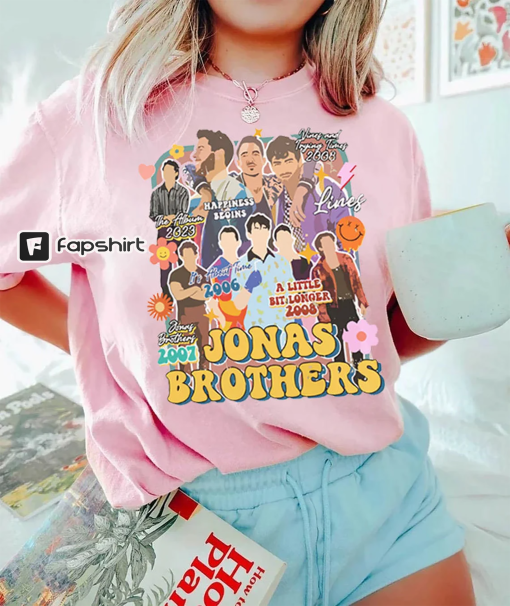 Brothers Band Vintage Tee, Jonas Brothers Tour Shirt, Concert 2023 Retro Unisex Gift, Jonas Retro 90’s Sweater, Jonas Brothers Graphic Tee