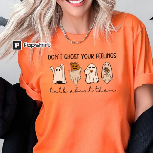 Mental Health Halloween Shirt, Don’t Ghost Your Feelings, Mental Health Awareness, Halloween School Psychologist Shirt, School Counselor