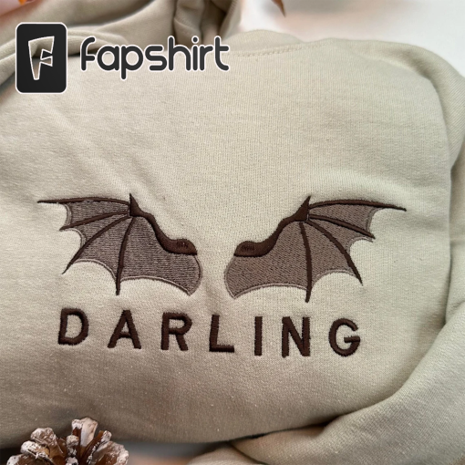 Embroidered Darling Bat Boys Crewneck Shirt – A Court of Mist and Fury Shirt – Sarah J Maas, Night Court Hoodie, Gift Rhysand